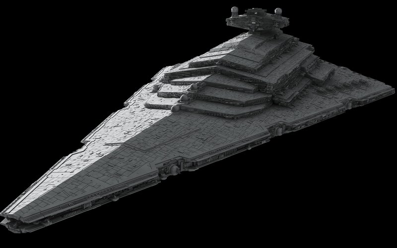 Imperial Star Destroyer — Gray, Dramatic, 3d Render, Spaceship, Starship, Spacecraft