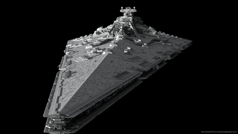 Imperial Star Destroyer — Gray, Dramatic, 3d Render