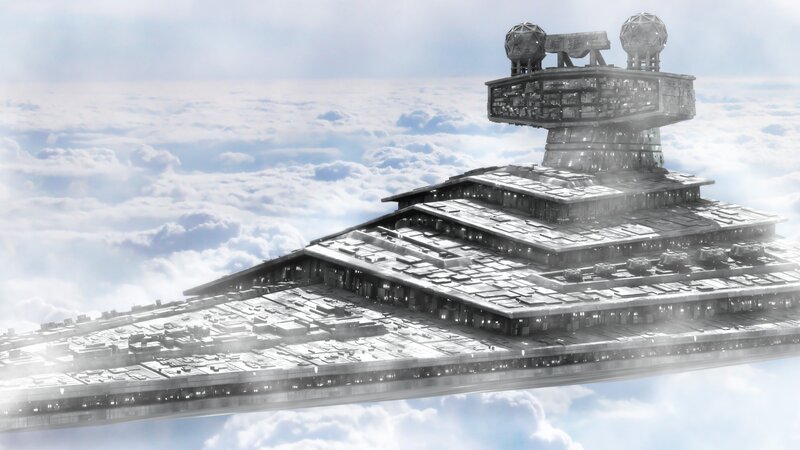 Imperial Star Destroyer — Gray, Dramatic, Digital Art