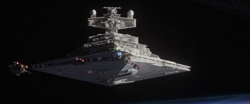 Imperial Star Destroyer — Gray, Dramatic, Night, 3d Render, Starship