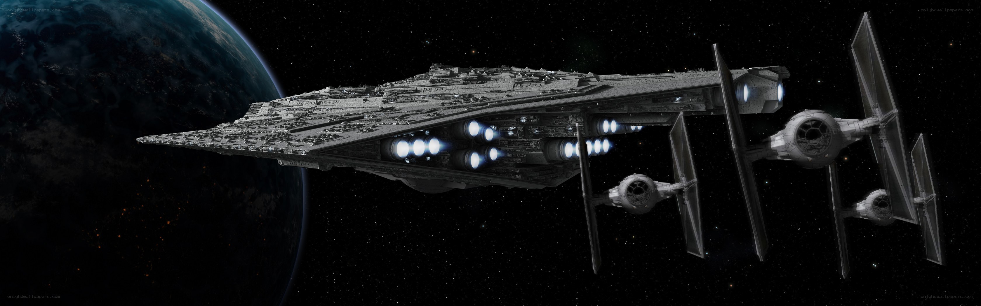 Imperial Star Destroyer in space