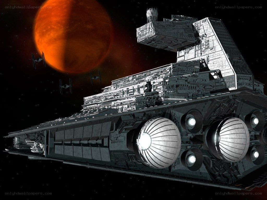 Imperial Star Destroyer in space