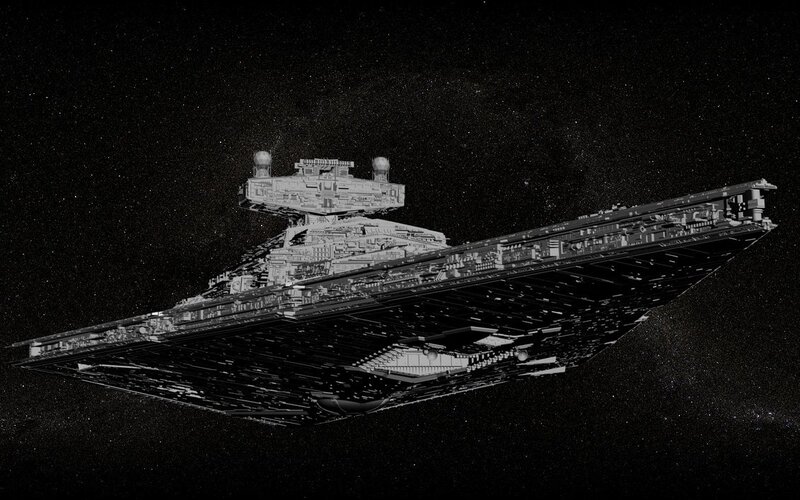 Imperial Star Destroyer in space