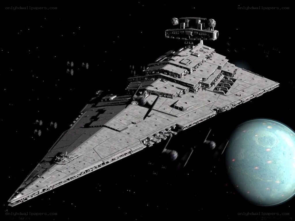 Imperial Star Destroyer in space