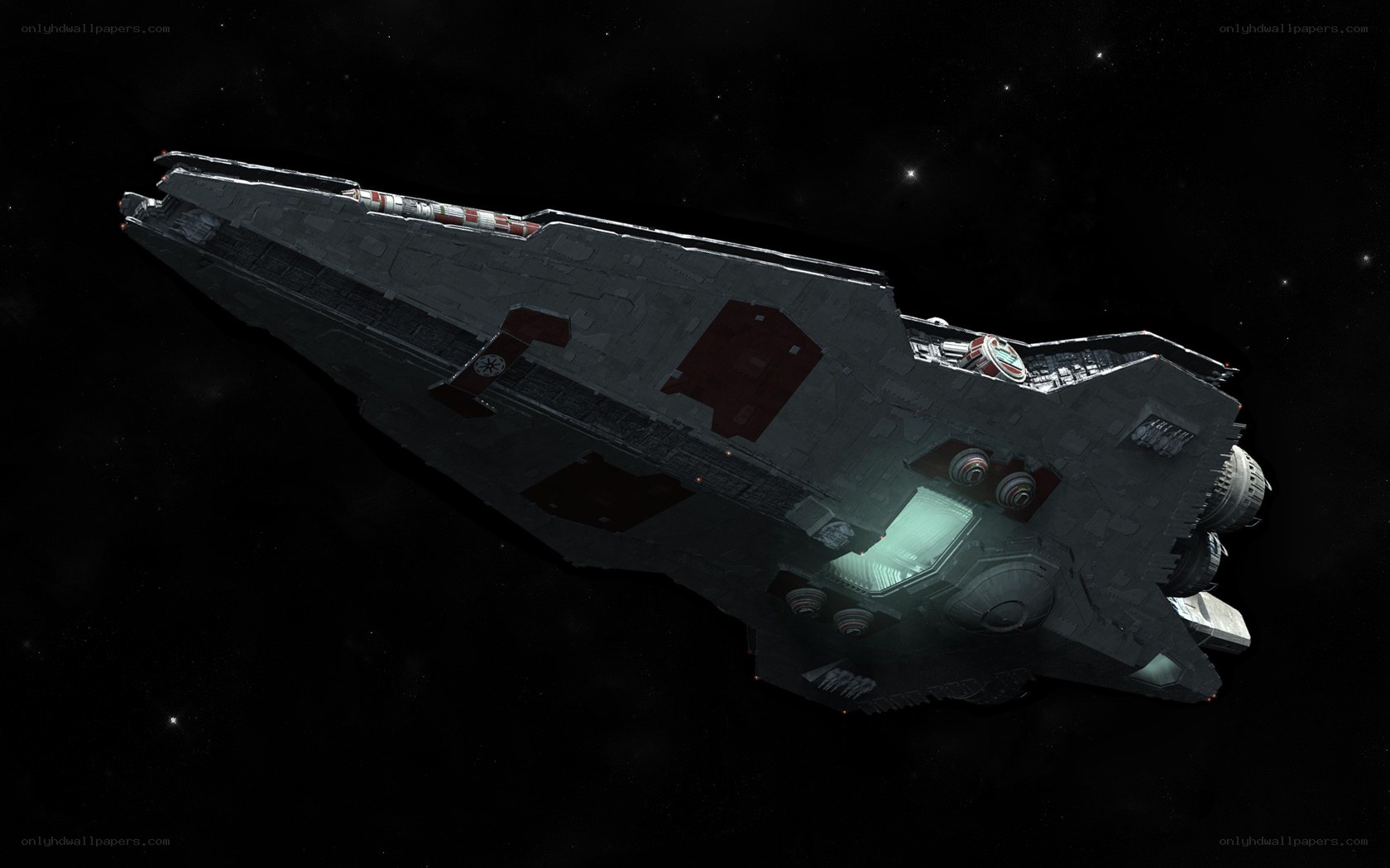 Imperial Star Destroyer in space