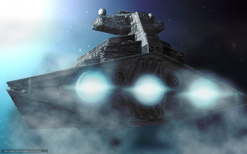 Imperial Star Destroyer in space