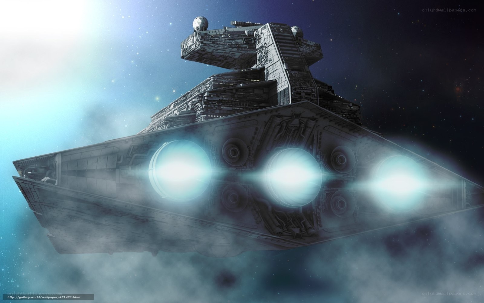 Imperial Star Destroyer in space