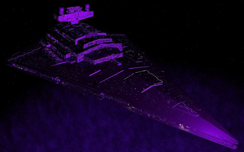 Imperial Star Destroyer — Purple, Dark, Dramatic