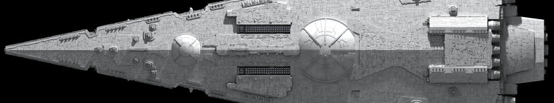 Imperial Star Destroyer top-down view