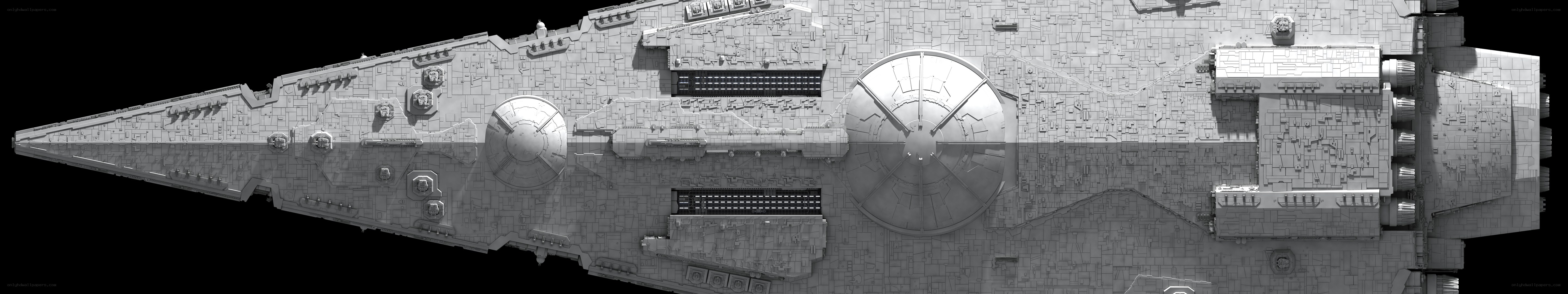Imperial Star Destroyer top-down view