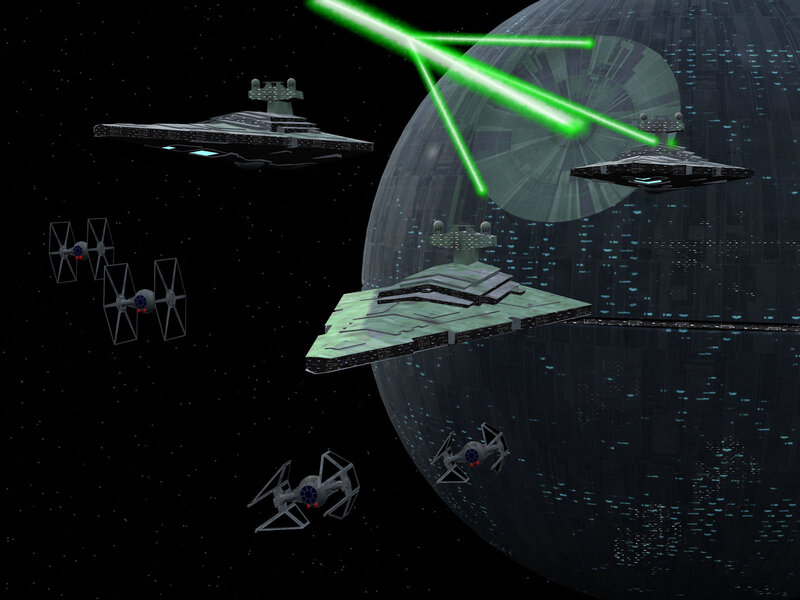 Imperial Star Destroyers — Black, Dramatic, Night