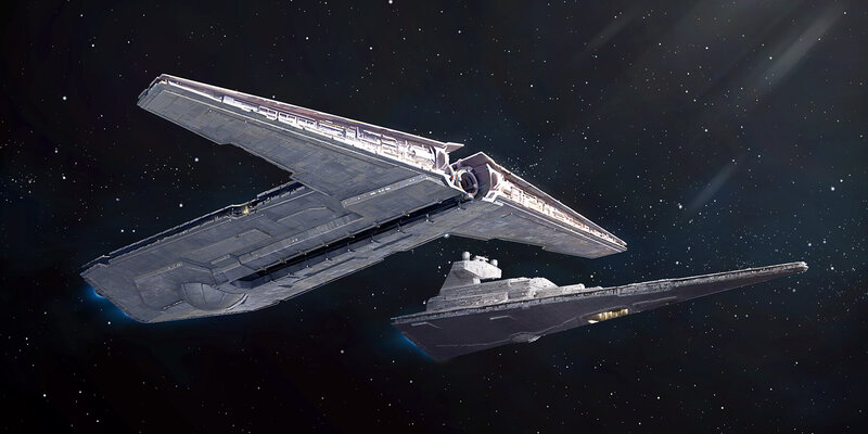 Imperial Star Destroyers — Gray, Dramatic, Night, Digital Art