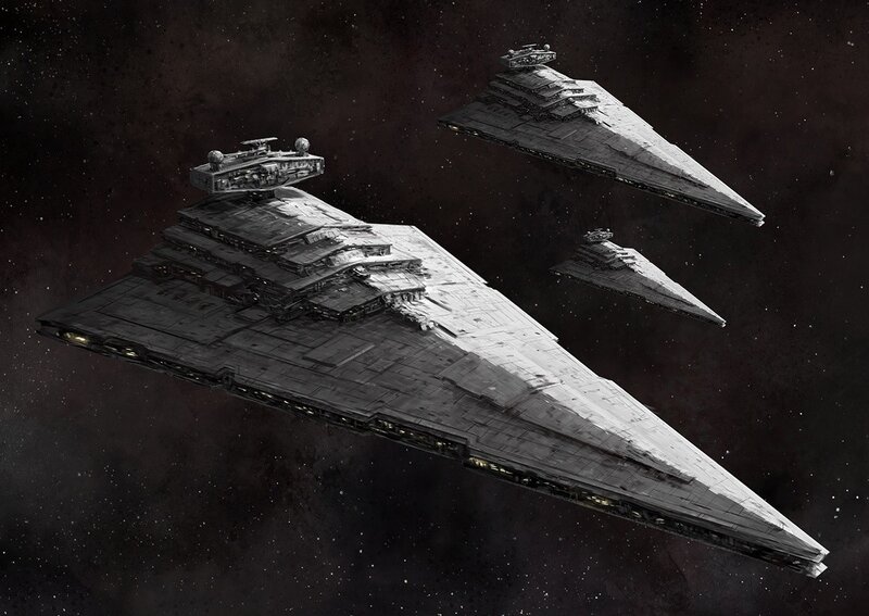 Imperial Star Destroyers in formation