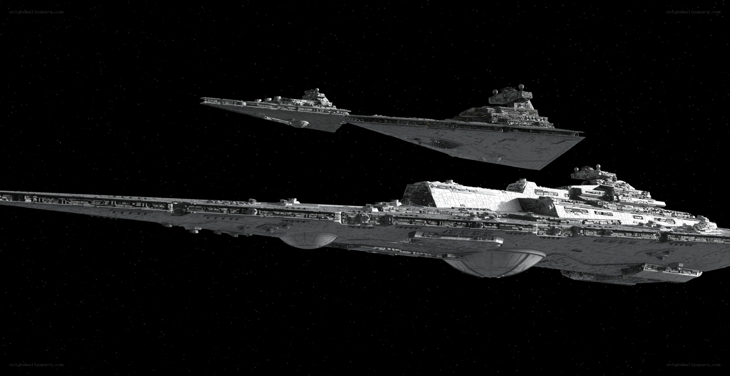 Imperial Star Destroyers in formation