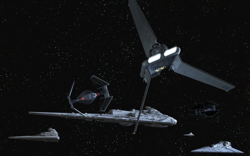 Imperial Starships in Space — Black