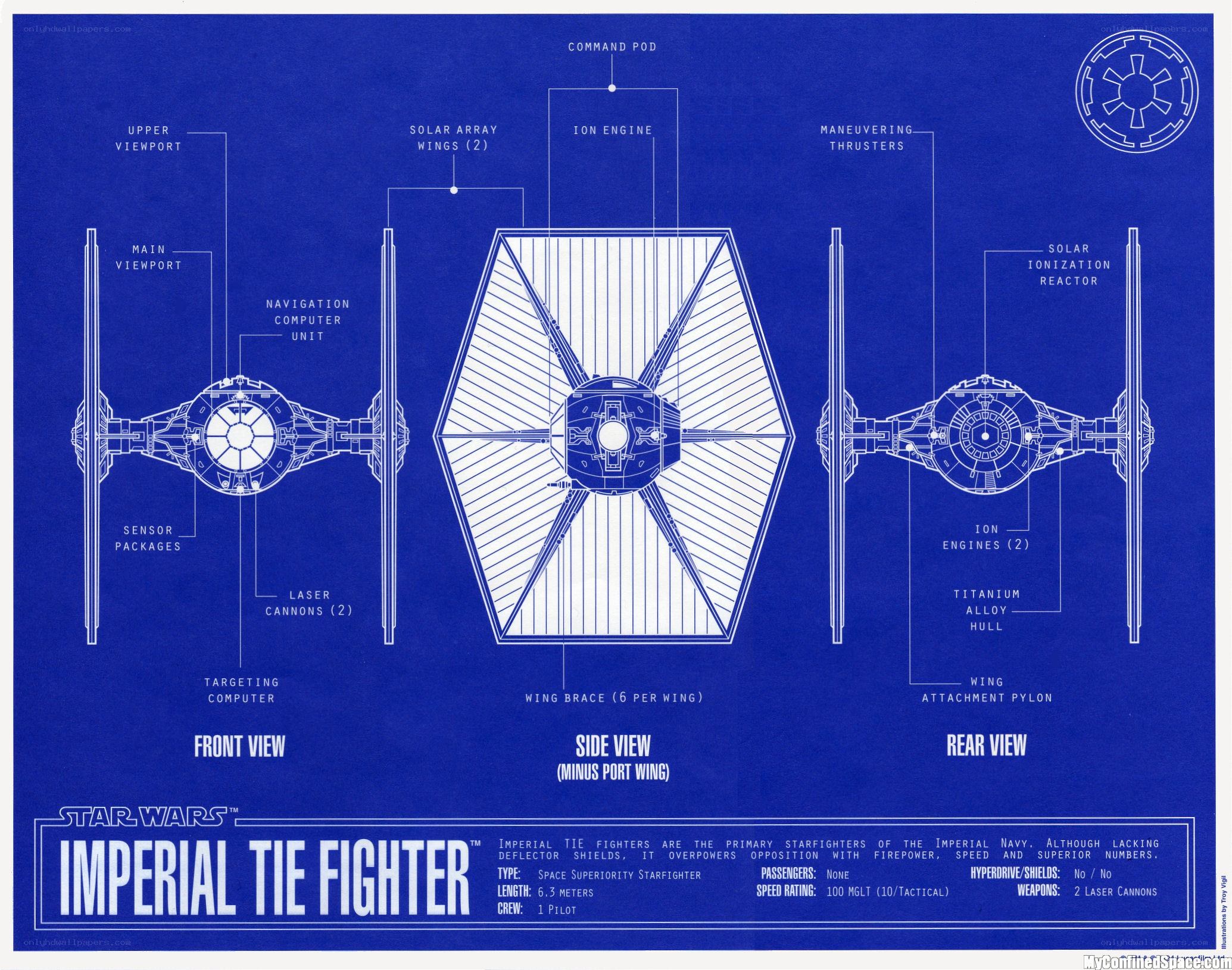 Imperial TIE Fighter blueprint