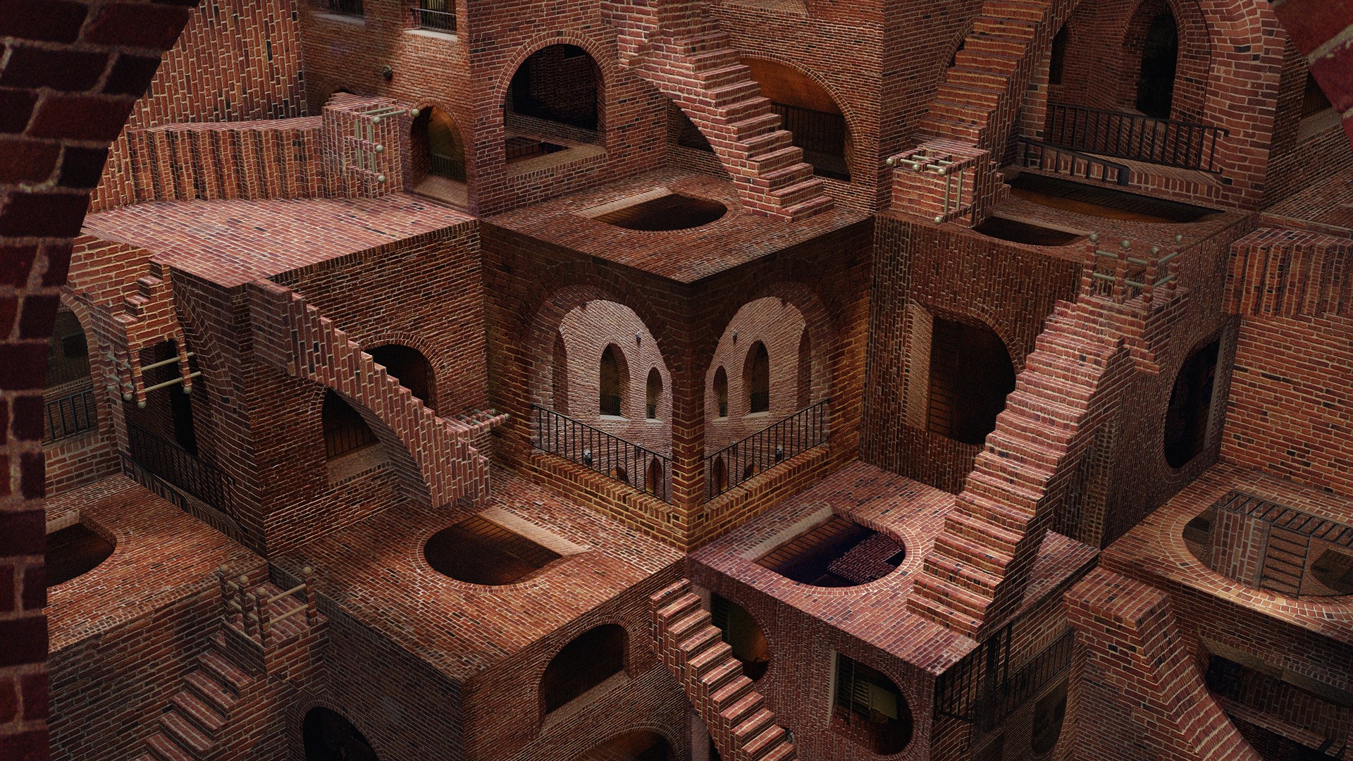 impossible brick structure