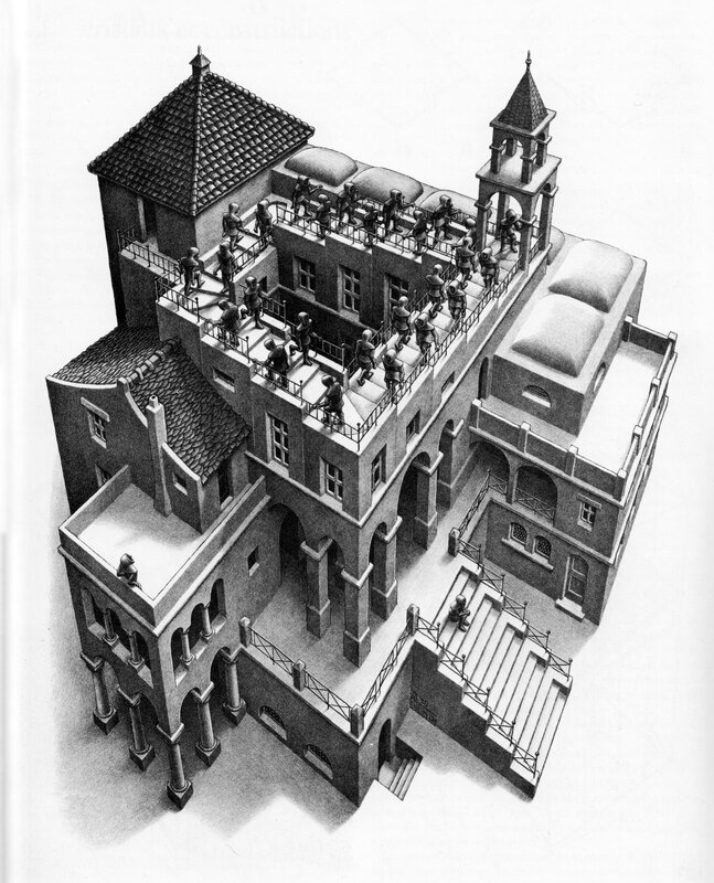Impossible Building Structure — Black, Dramatic