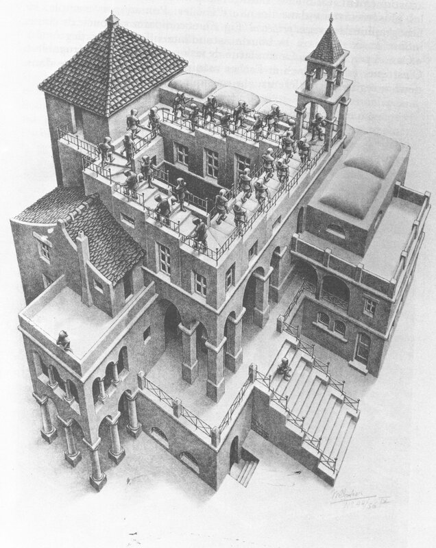 Impossible Building Structure — Black, Paradoxical