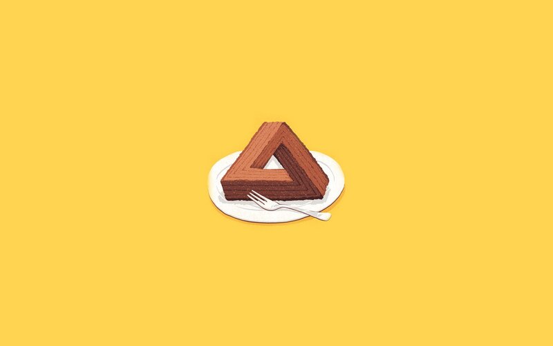 impossible cake triangle