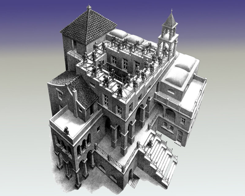Impossible staircase building