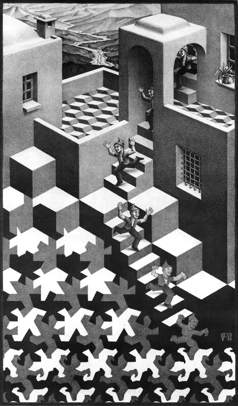 Impossible staircase illusion