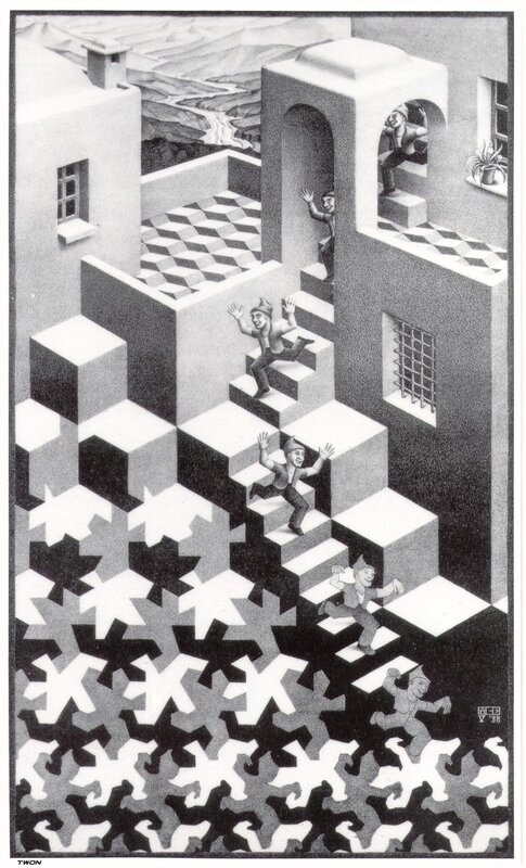 Impossible staircase illusion