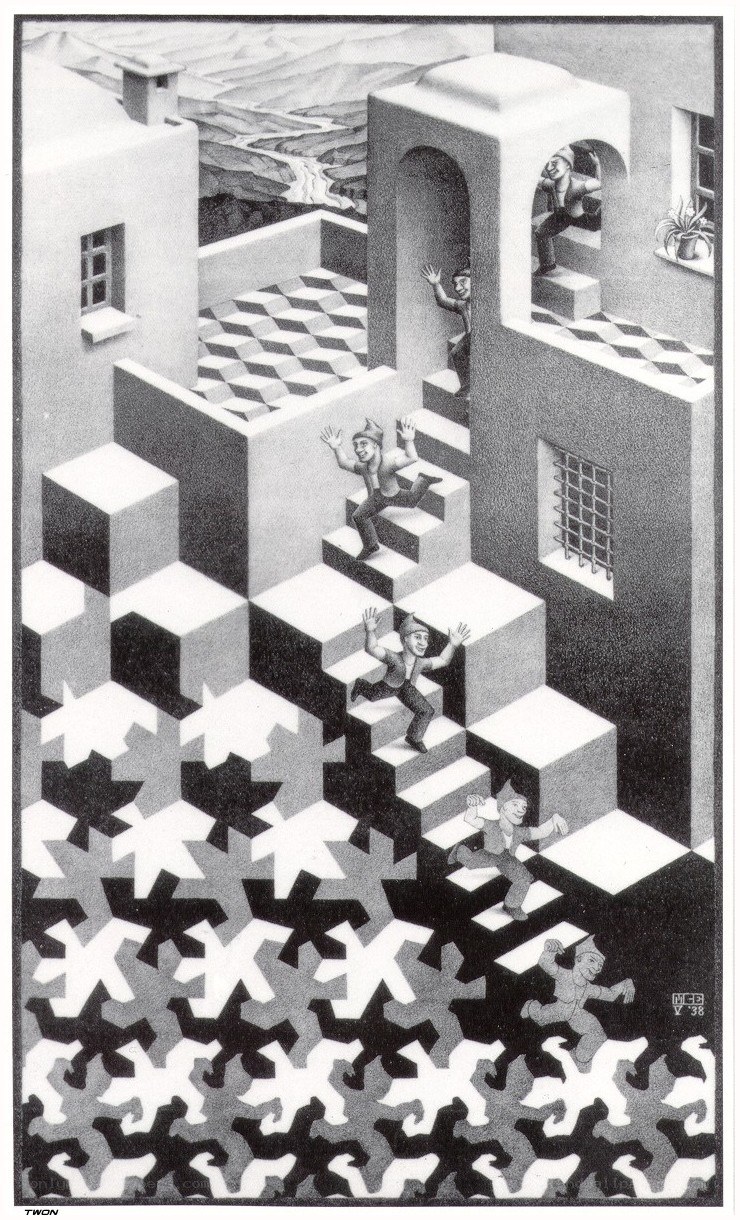 Impossible staircase illusion