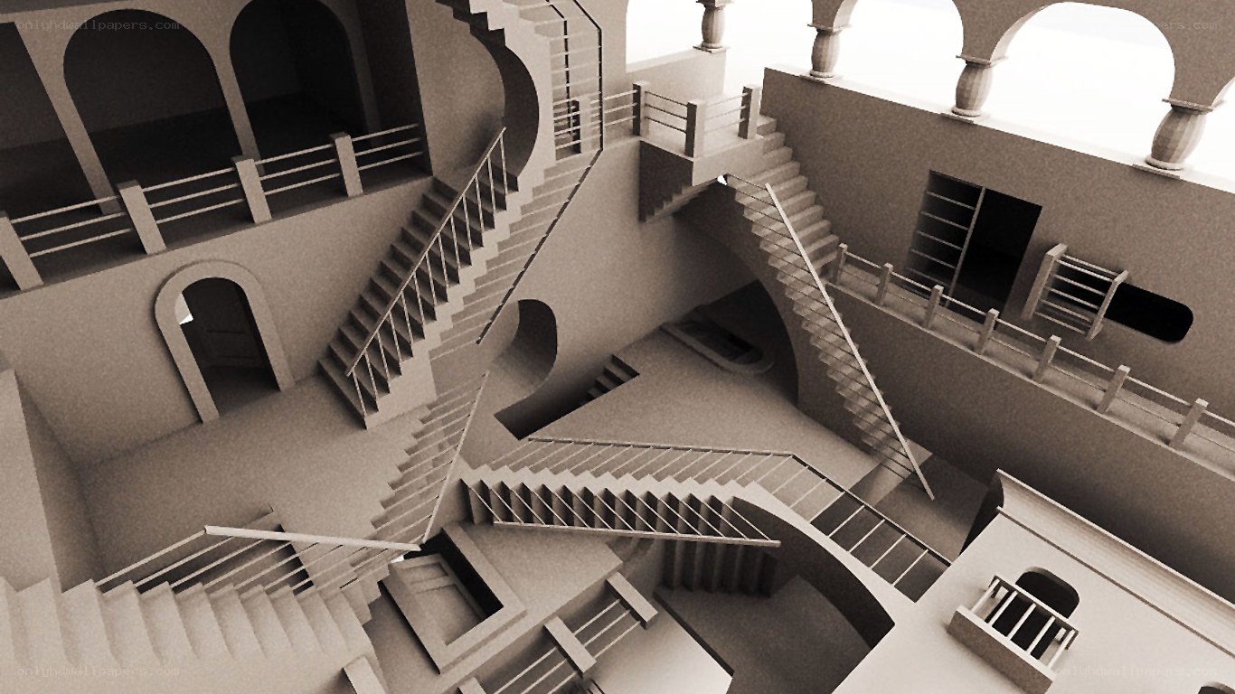 Impossible staircase structure