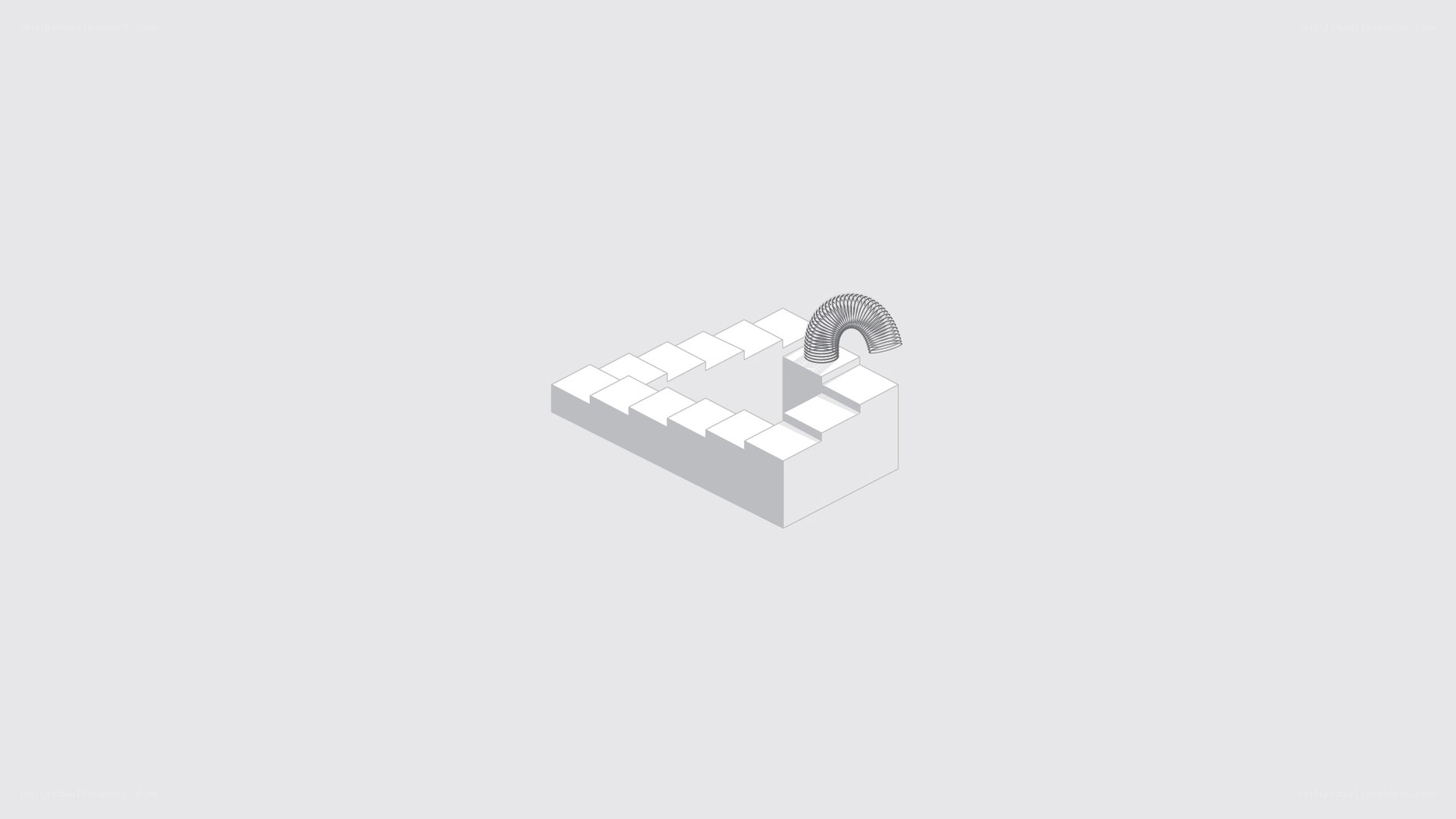 Impossible staircase with spring