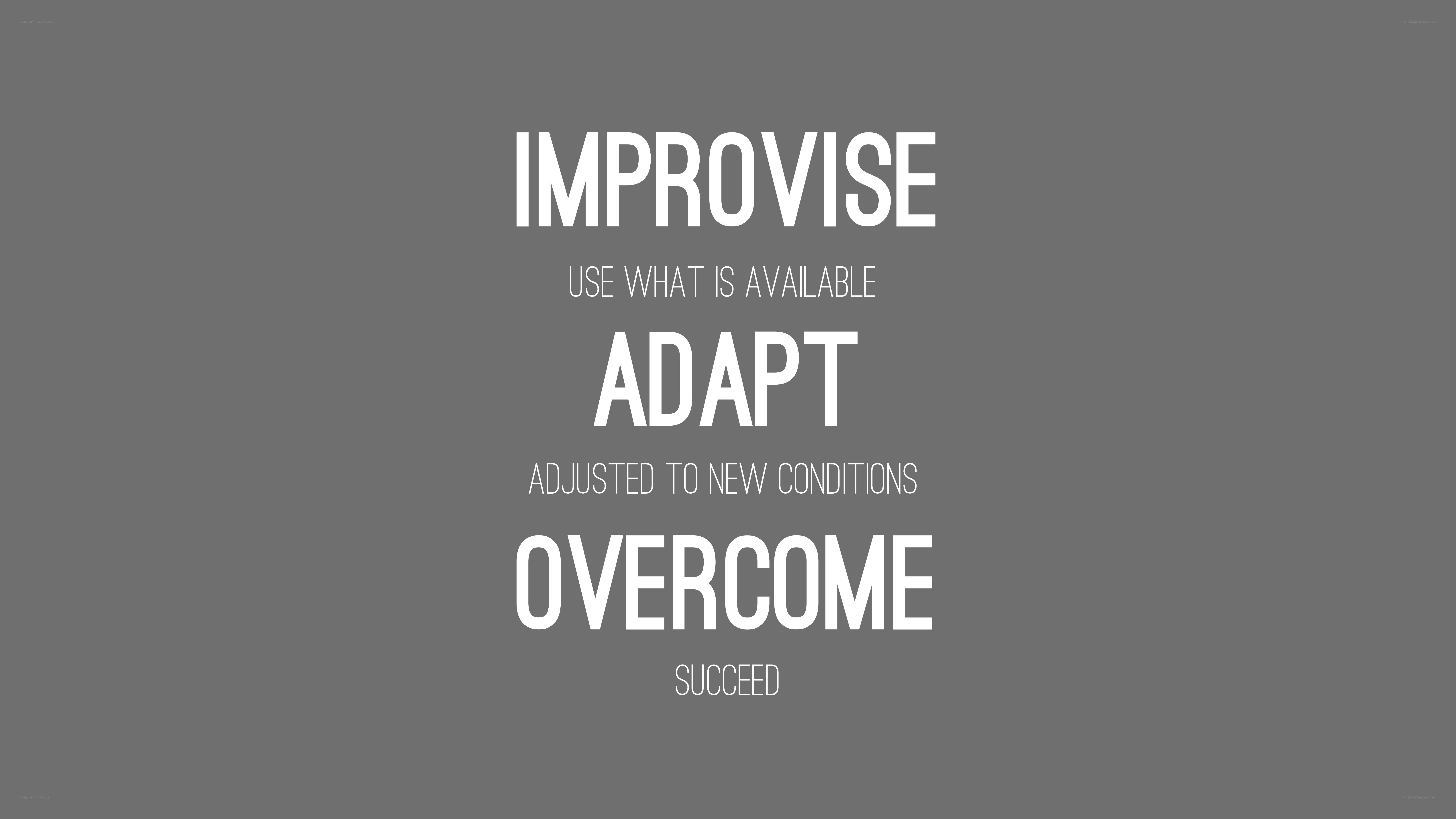 improvise adapt overcome