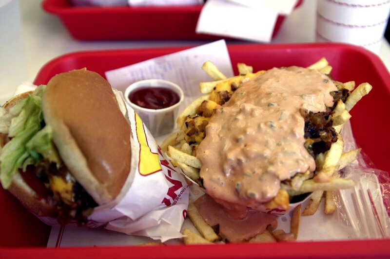 In-N-Out burger and fries