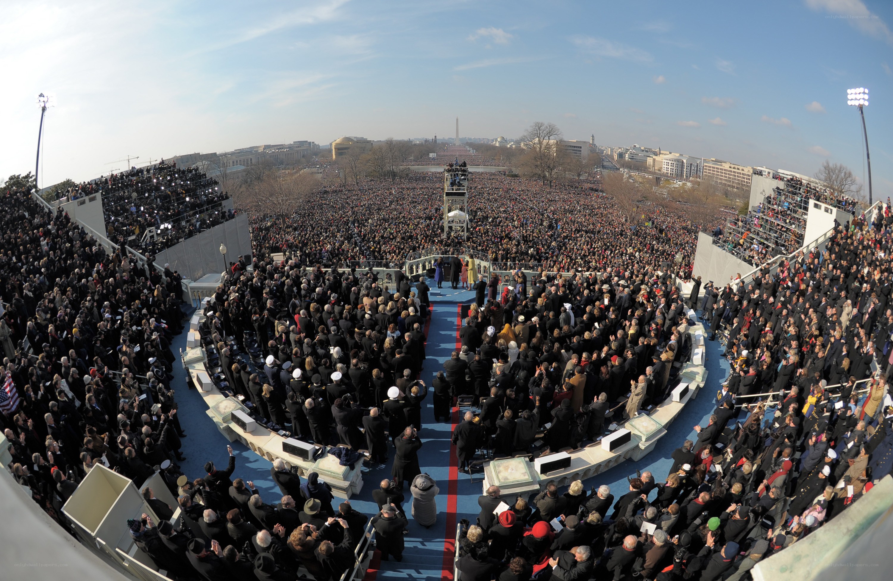 Inauguration crowd at the U.S. Capitol