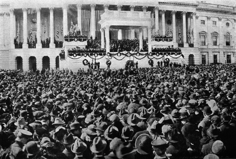 Inauguration crowd at U.S. Capitol