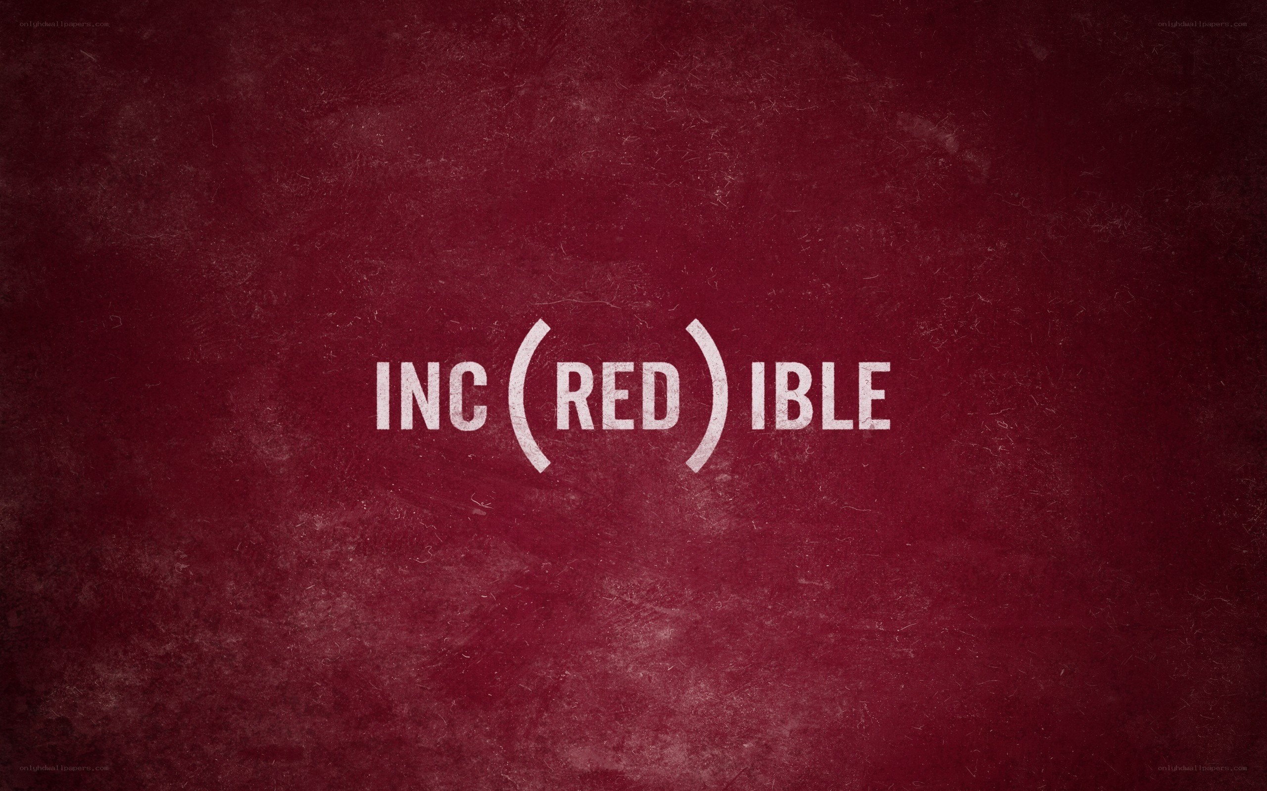 Inc Red Ible text on red background