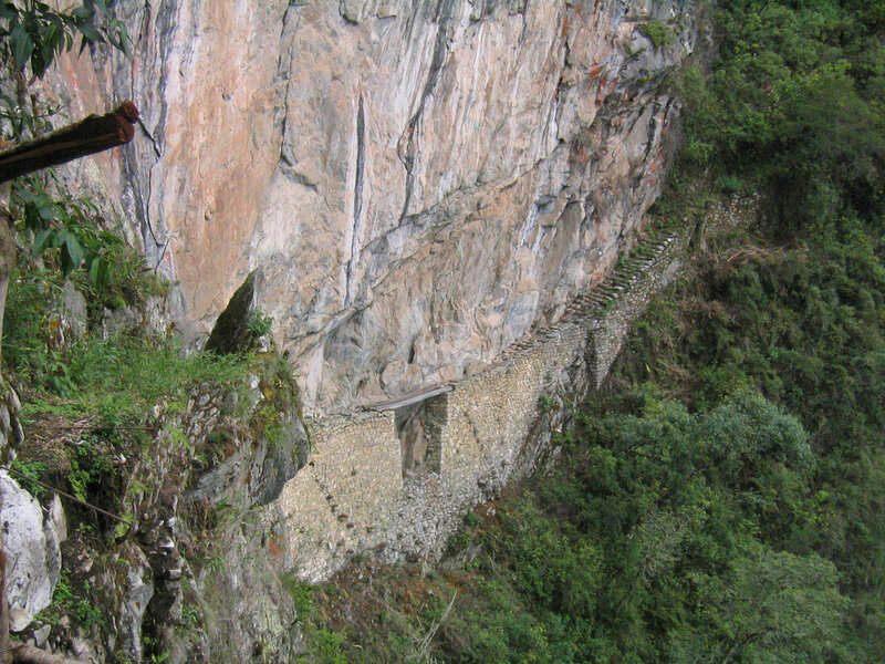 Inca ruins on a cliffside