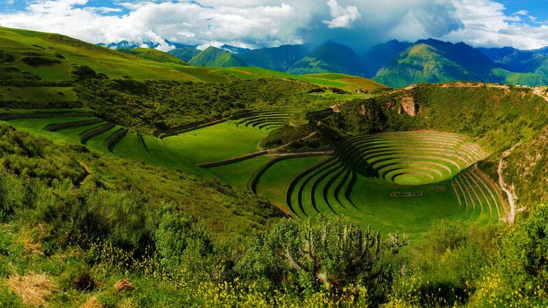 Incan Terraces in Mountains