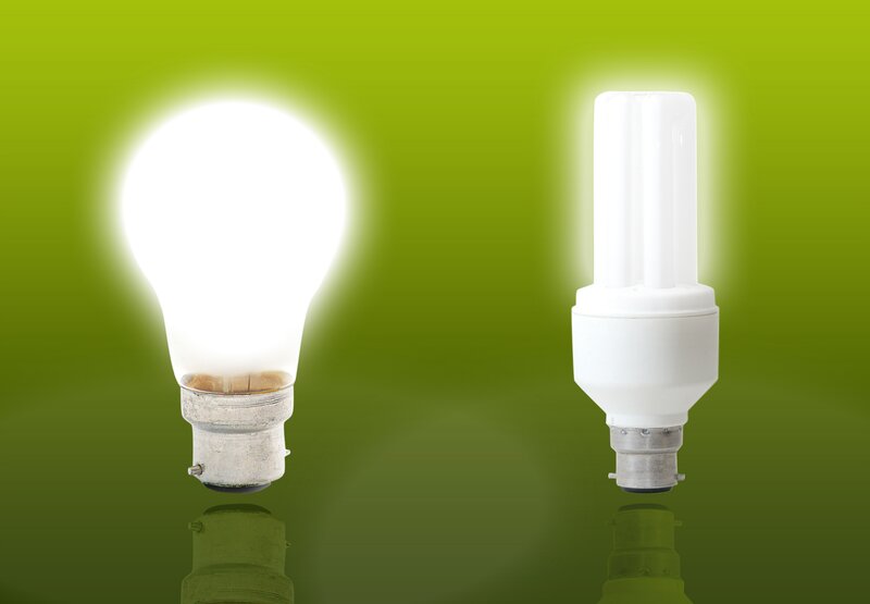 Incandescent and CFL light bulbs