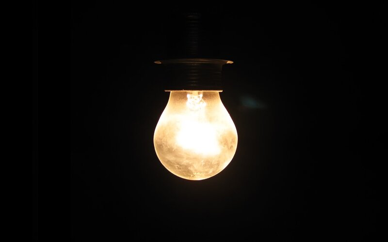 Incandescent Light Bulb — Black