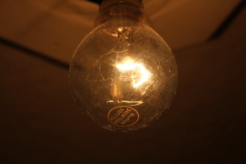 Incandescent Light Bulb — Yellow, Warm