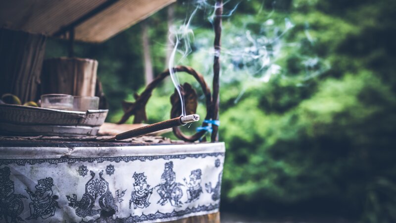 Incense Stick Burning