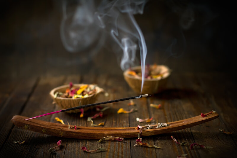 Incense Stick on Wooden Holder