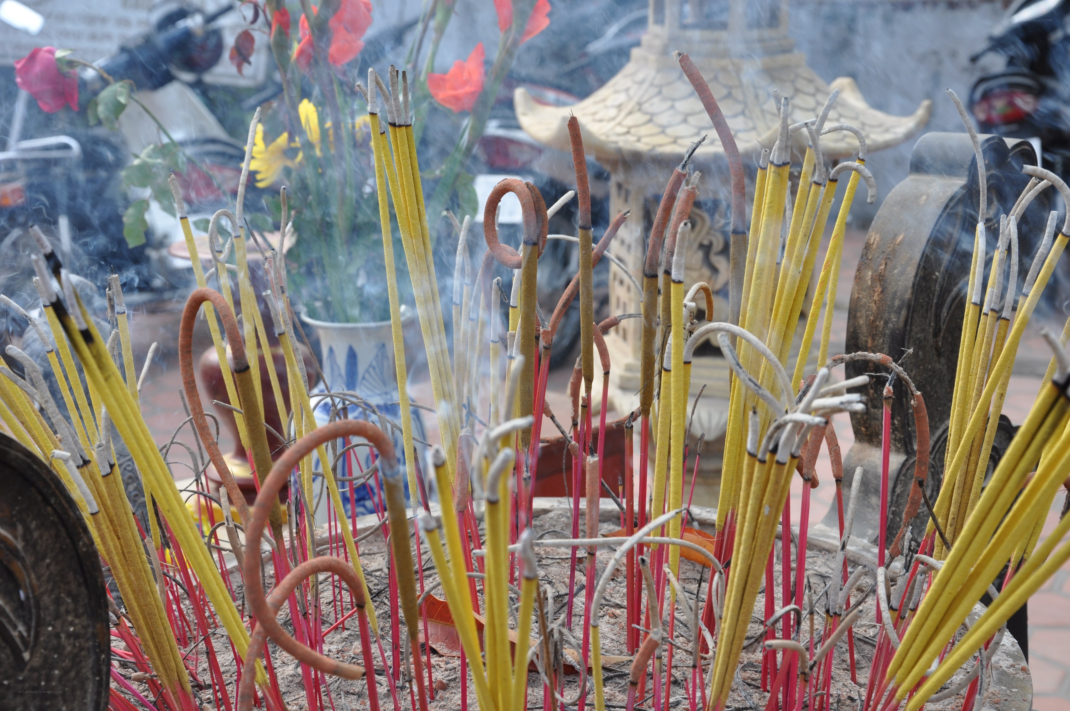 Incense sticks at a temple