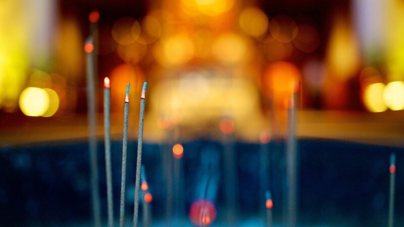 Incense sticks in a temple