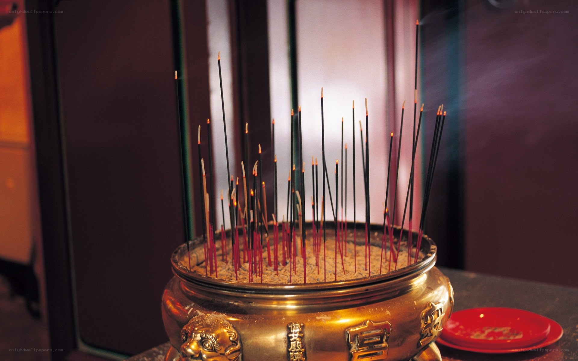 Incense sticks in a temple
