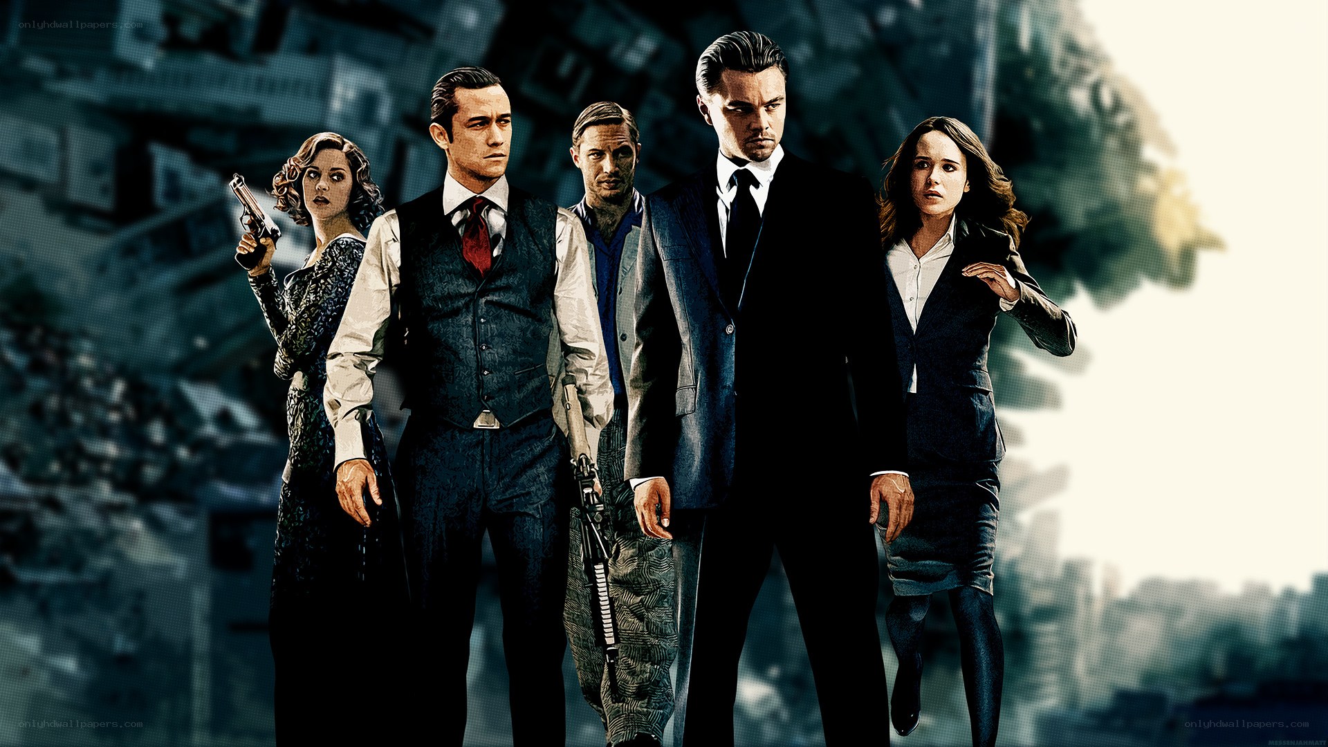 Inception movie cast poster