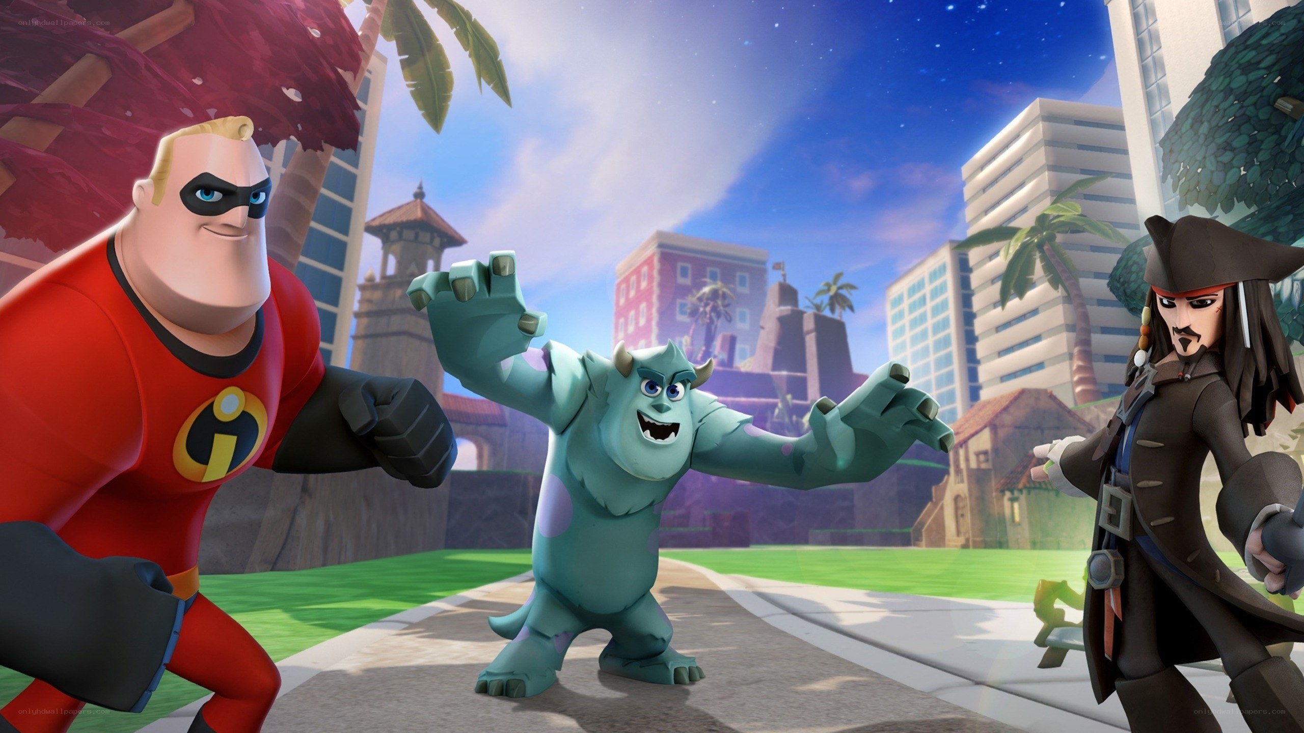 Incredibles and Monsters characters