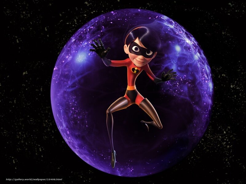 Incredibles character in energy bubble
