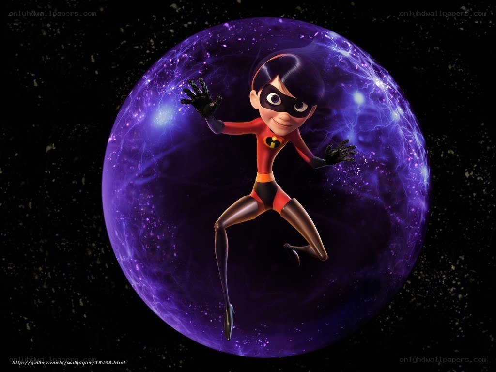 Incredibles character in energy bubble