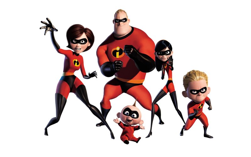 Incredibles Family in Suits — Red, Confident, 3d Render, Superhero Suits